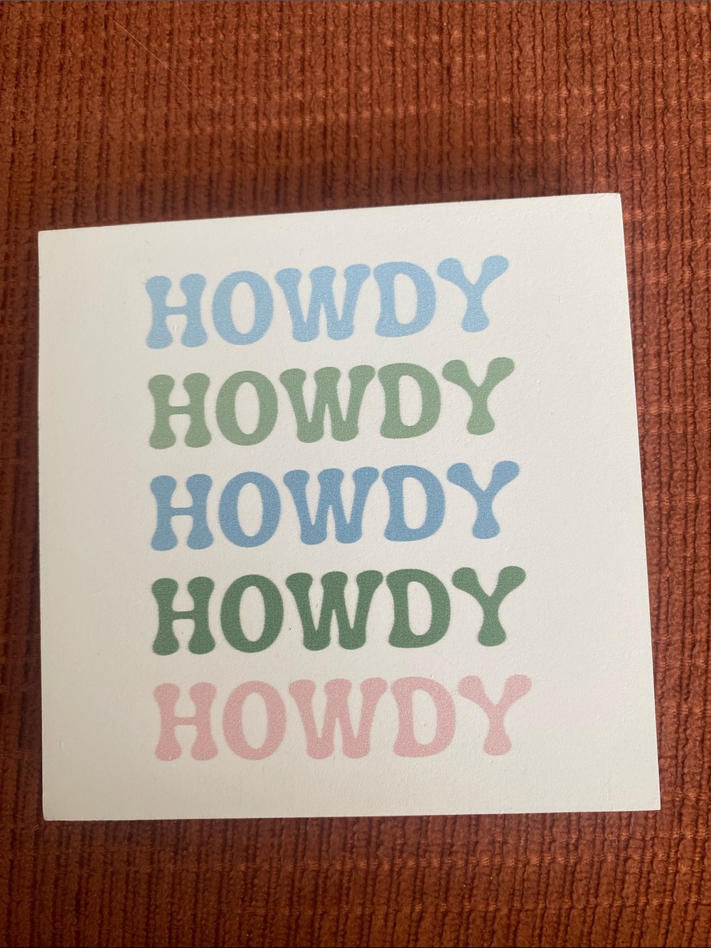 Howdy Multicolor Print - White Background